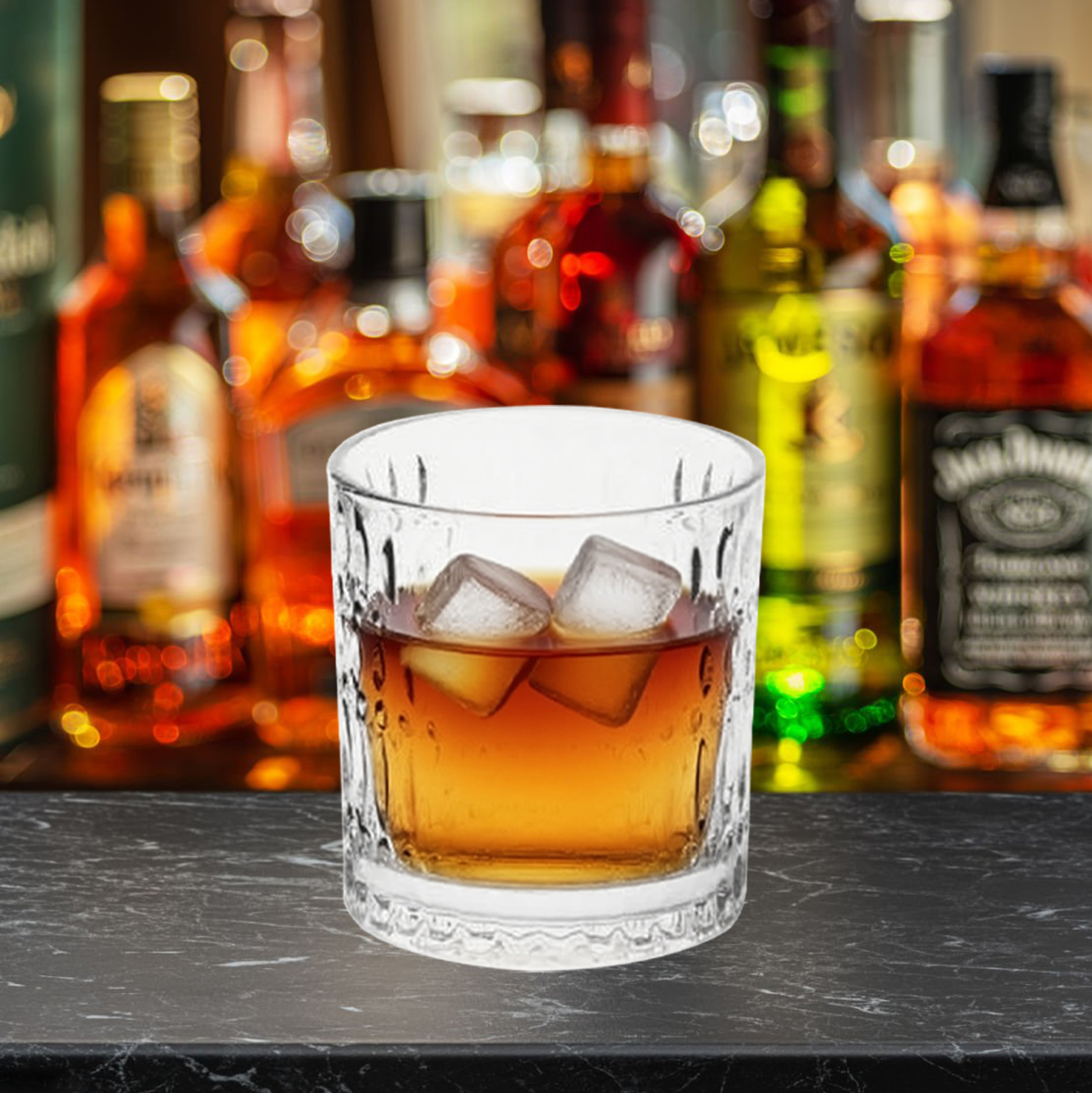 6-Piece Hammered Whiskey Glass Set