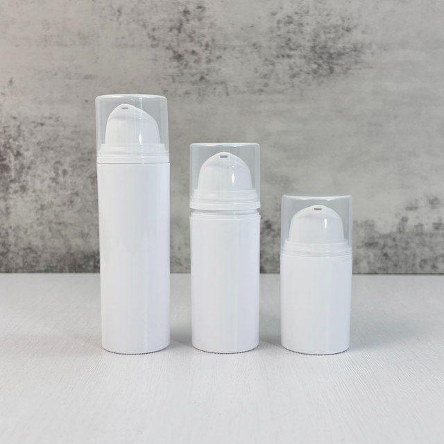 White Airless Lotion Dispenser Bottles