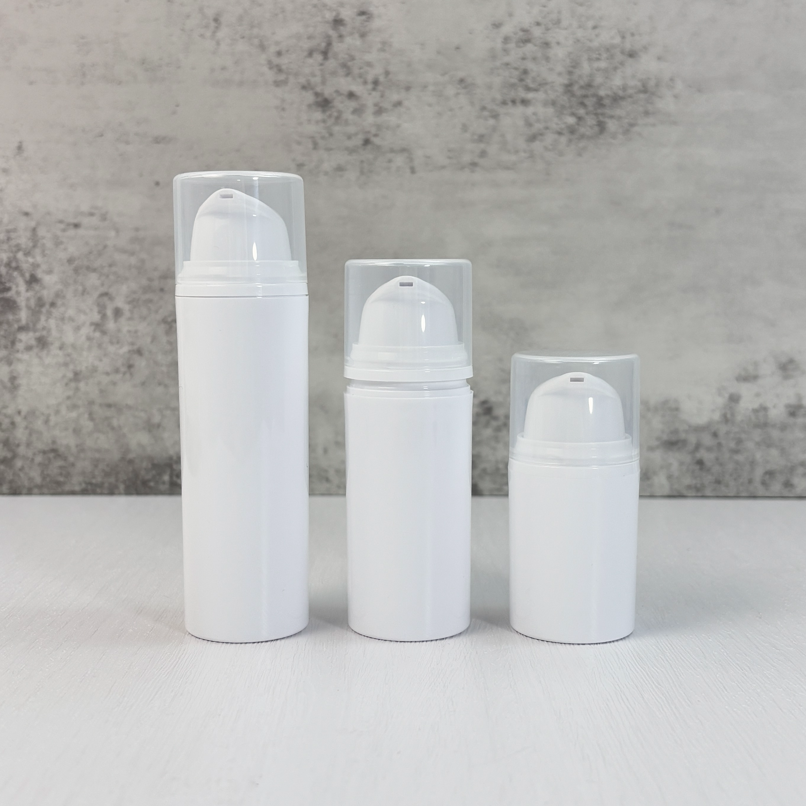 White Airless Lotion Dispenser Bottles