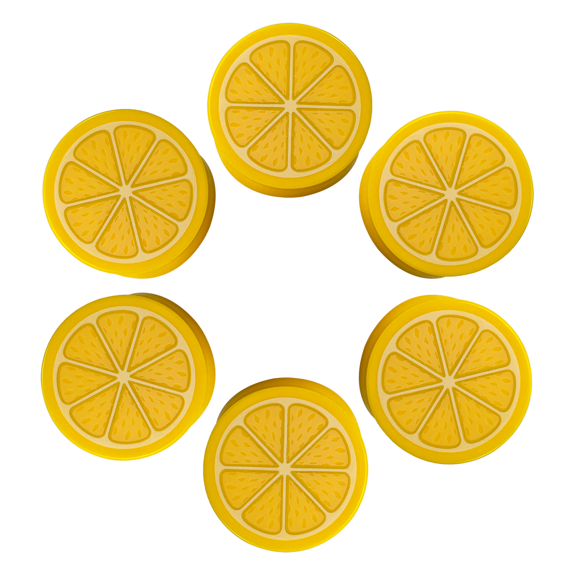 Lemon-Slice Plastic Clip Set of 6