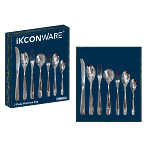 7-Piece Mirror-Polished Stainless Steel Cutlery Set