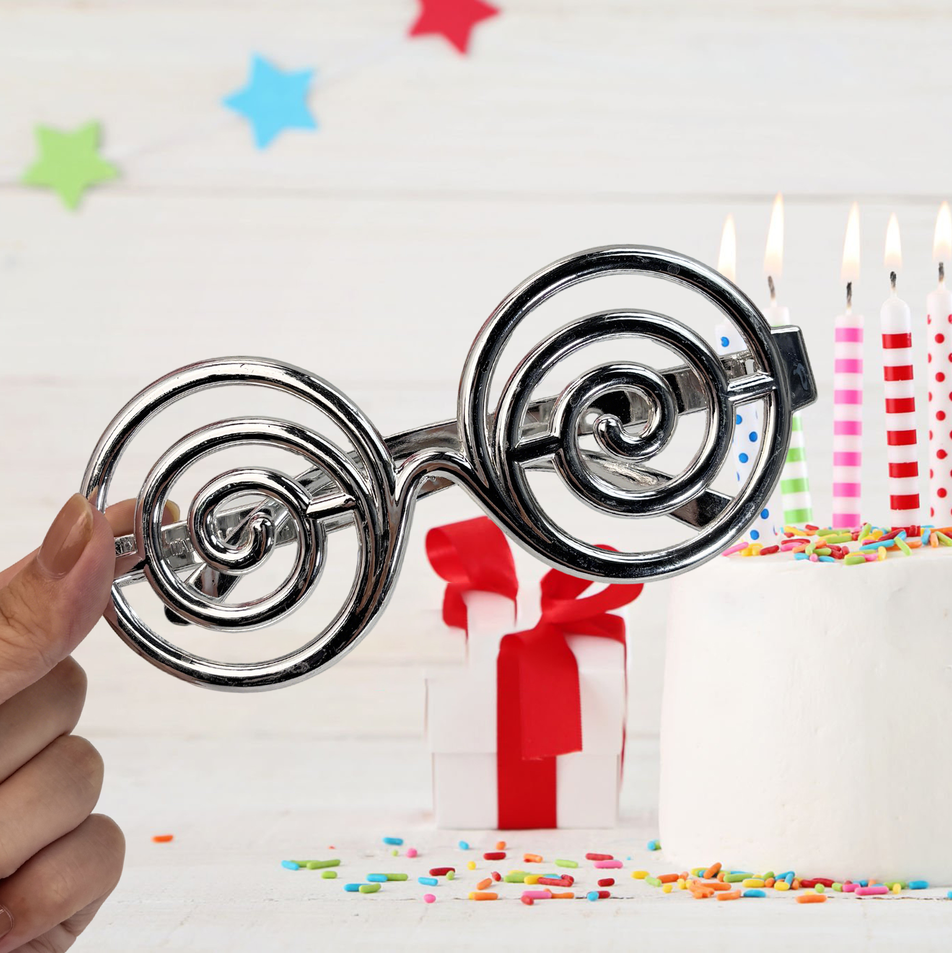Spiral-Frame Party Glasses