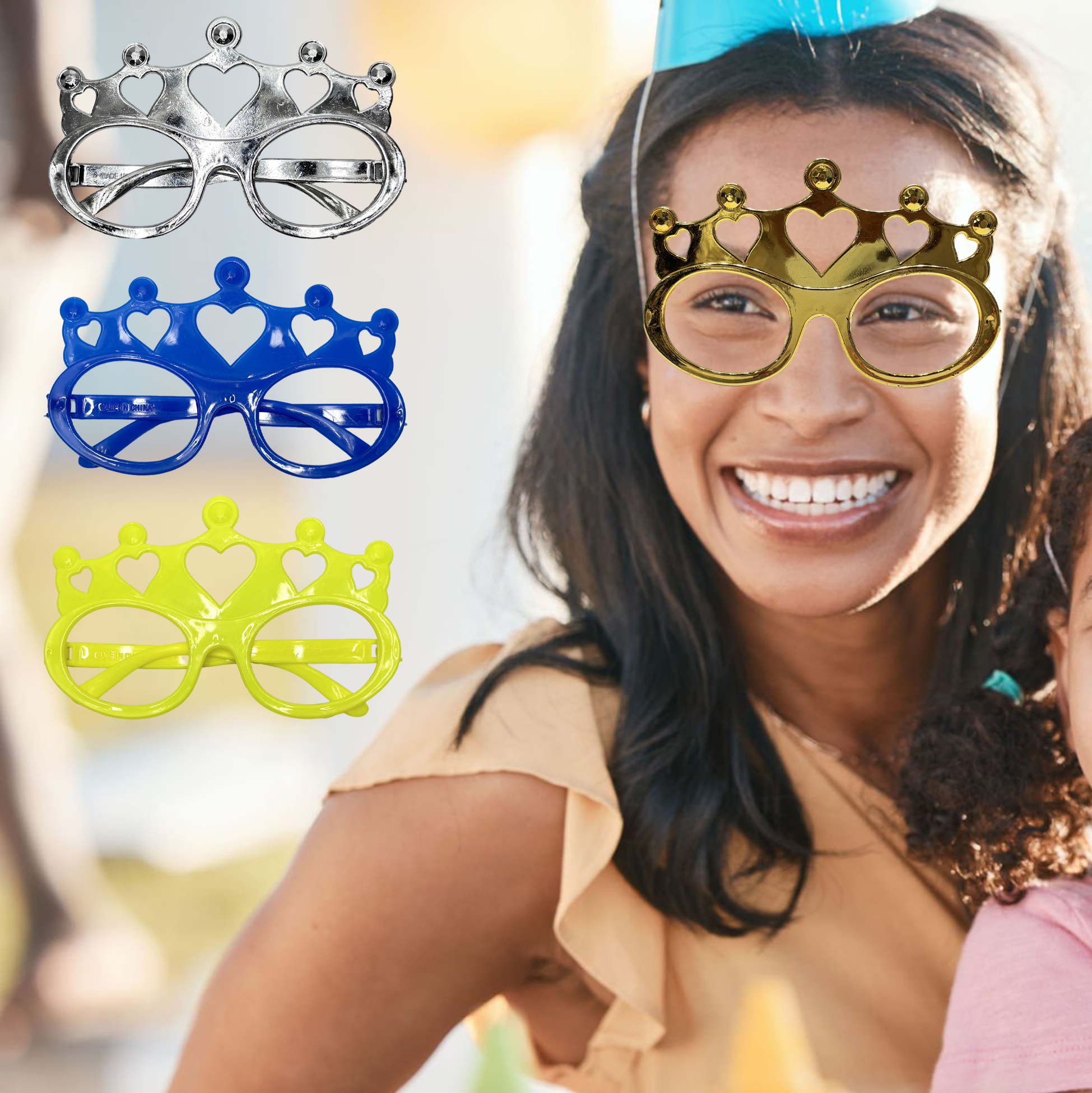 Crown-Shaped Party Glasses Set