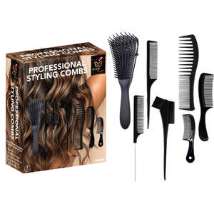 Black Hair Comb And Brush Set