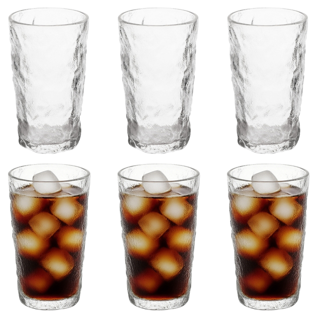 6-Piece Textured Ice Cube Glass Set