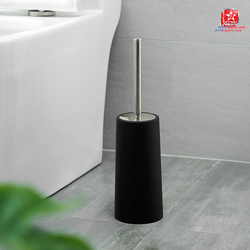 Stylish Toilet Brush with Holder - Modern Bathroom Cleaning Tool