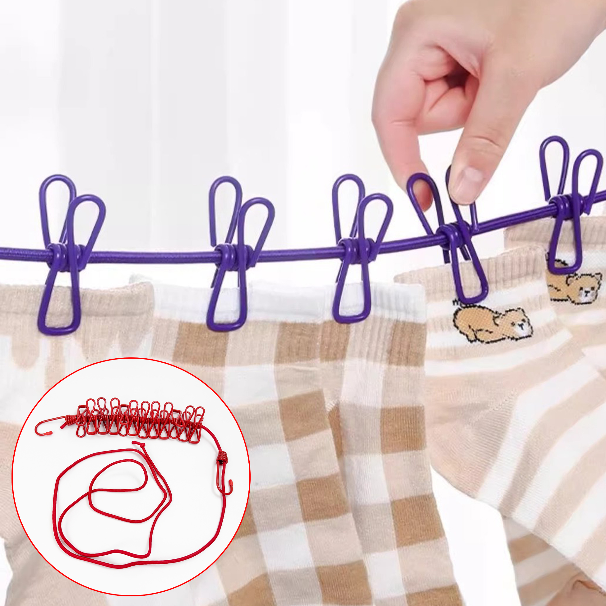 Durable Rope with Multiple Hooks