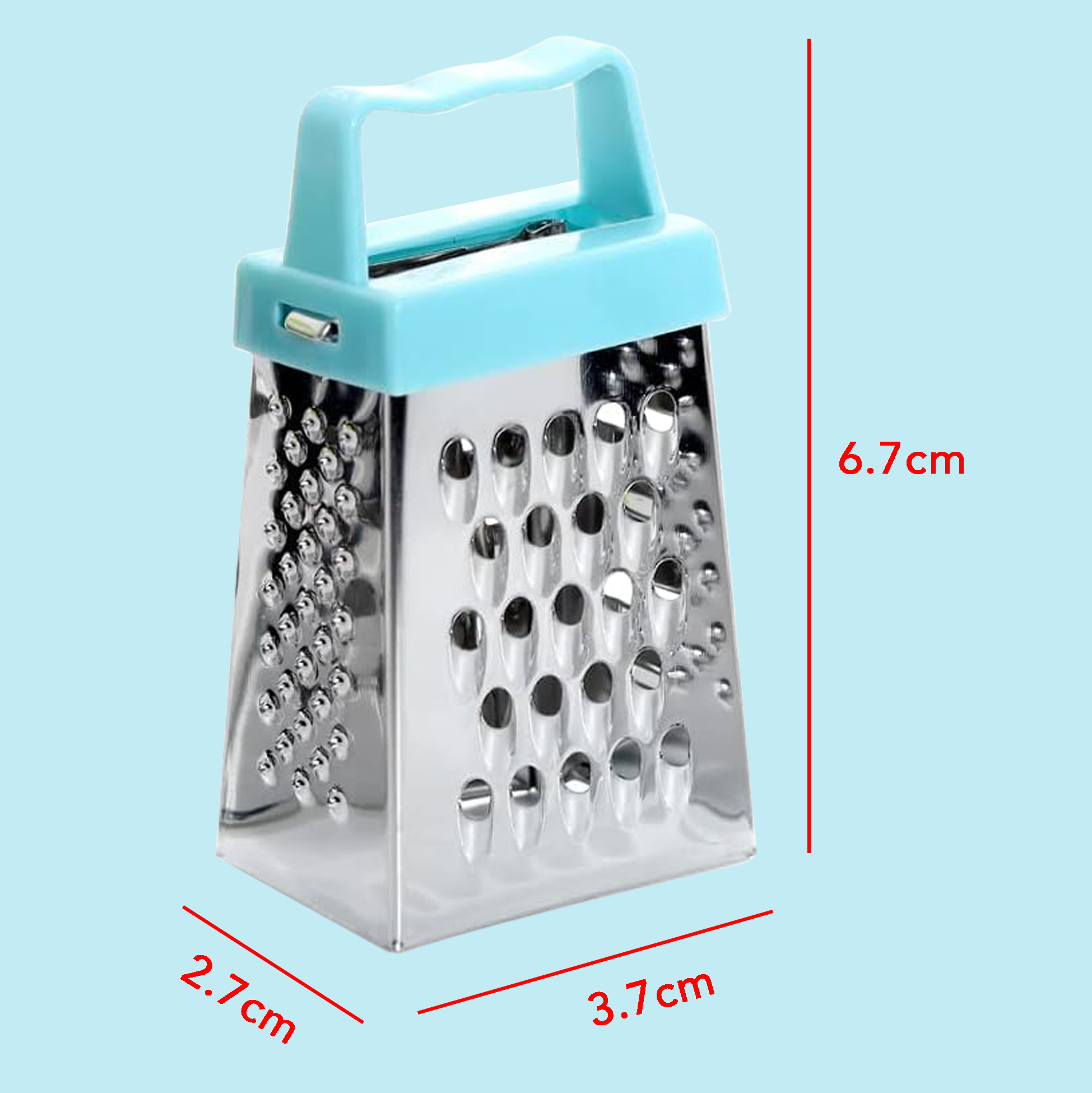 Mini Cheese Grater, Professional Box Grater, Stainless Steel with 4 Sides
