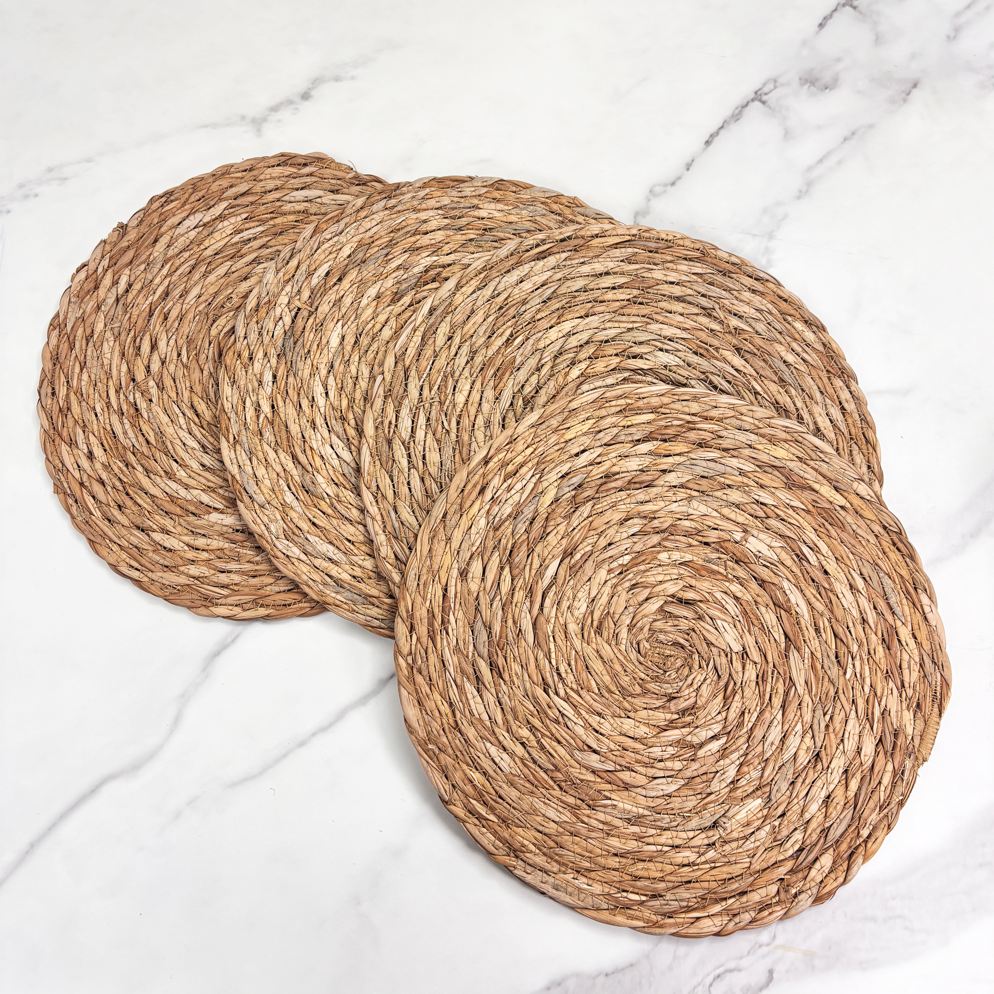 4-Piece Round Rush Coaster Set