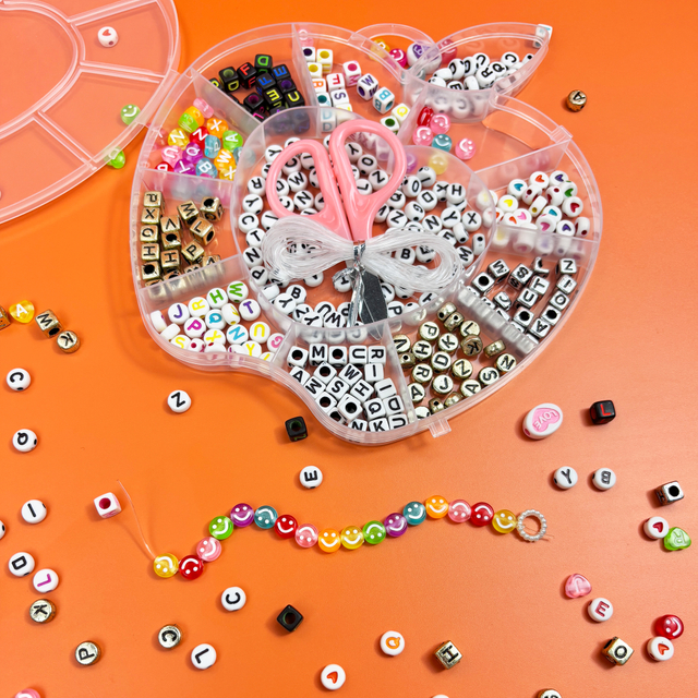 Apple-shaped DIY Jewelry Making Kit for Kids