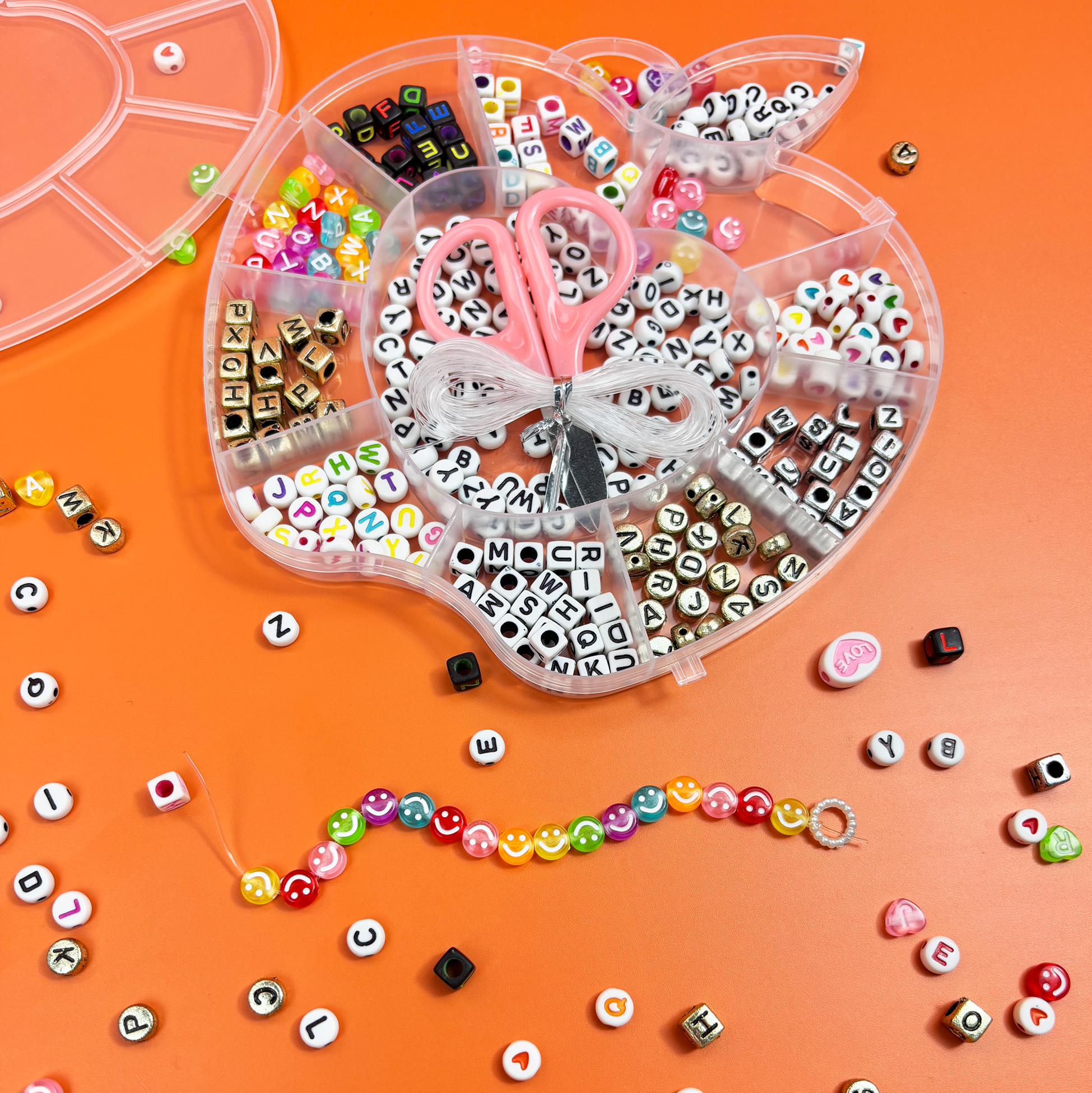 Apple-shaped DIY Jewelry Making Kit for Kids