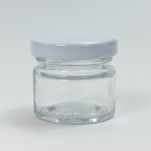 Clear Glass Mini Cream Jar with Metal Lid Small Glass Cosmetic Cream Container