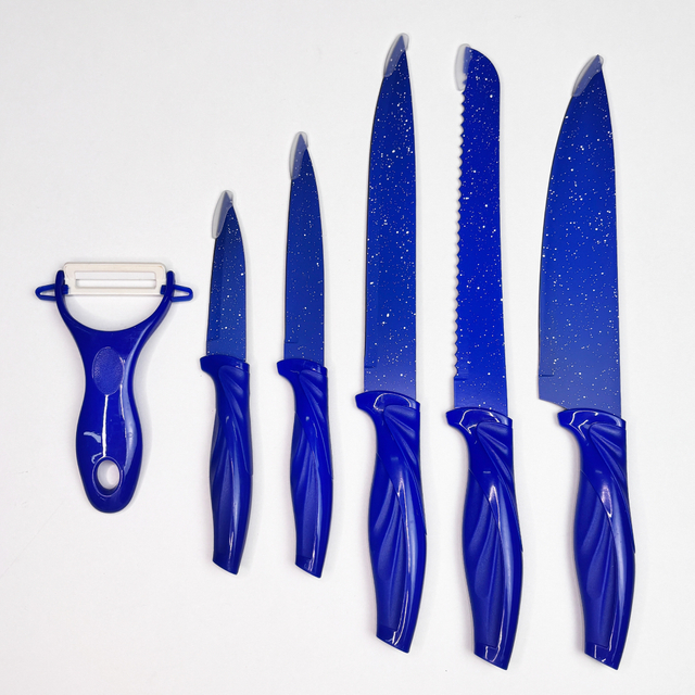 Blue 6-piece Kitchen Knife Set