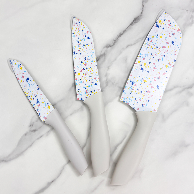 3-piece Terrazzo Kitchen Knife Set