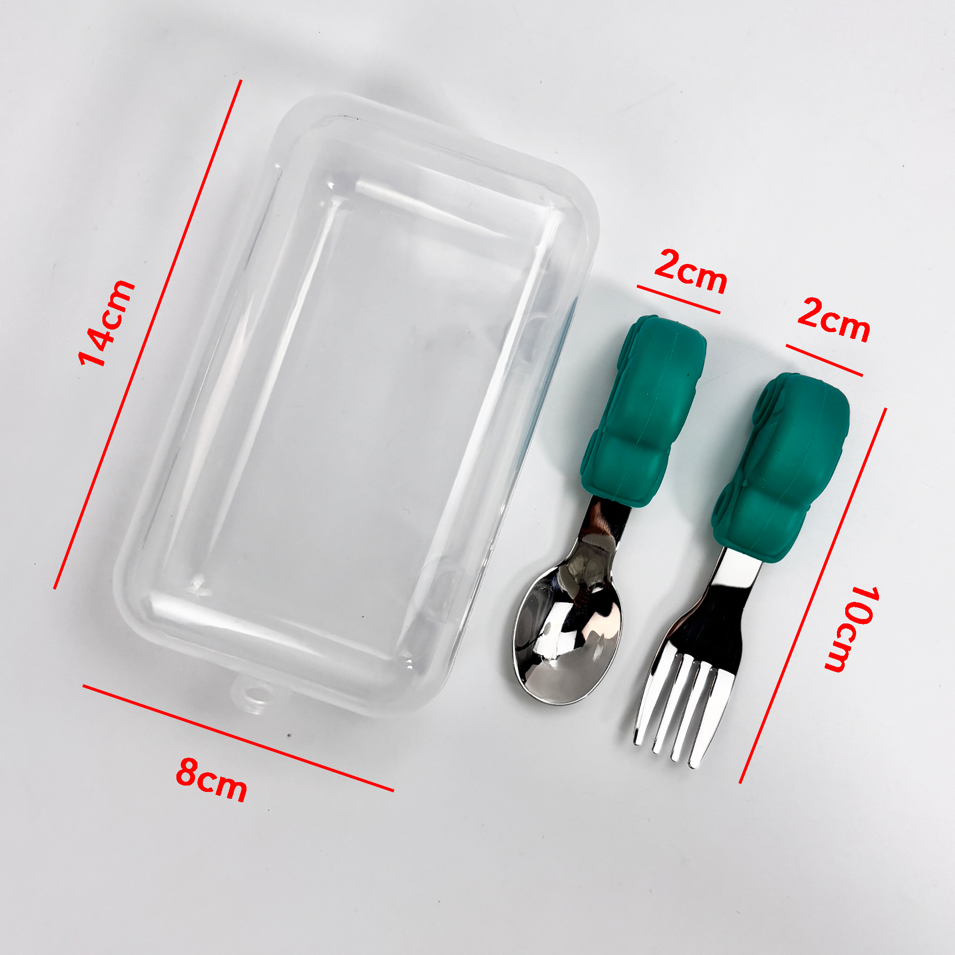 Kids’ Stainless Steel Fork And Spoon Set with Case