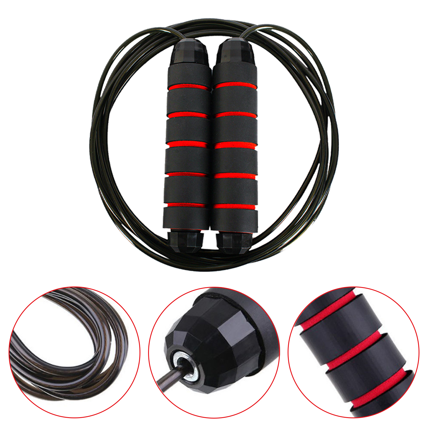 Professional Bearing 2.8M Length 4.5MM Diameter Steel Wire Fitness Weight-loss Exercise Adjustable Steel Wire Skipping