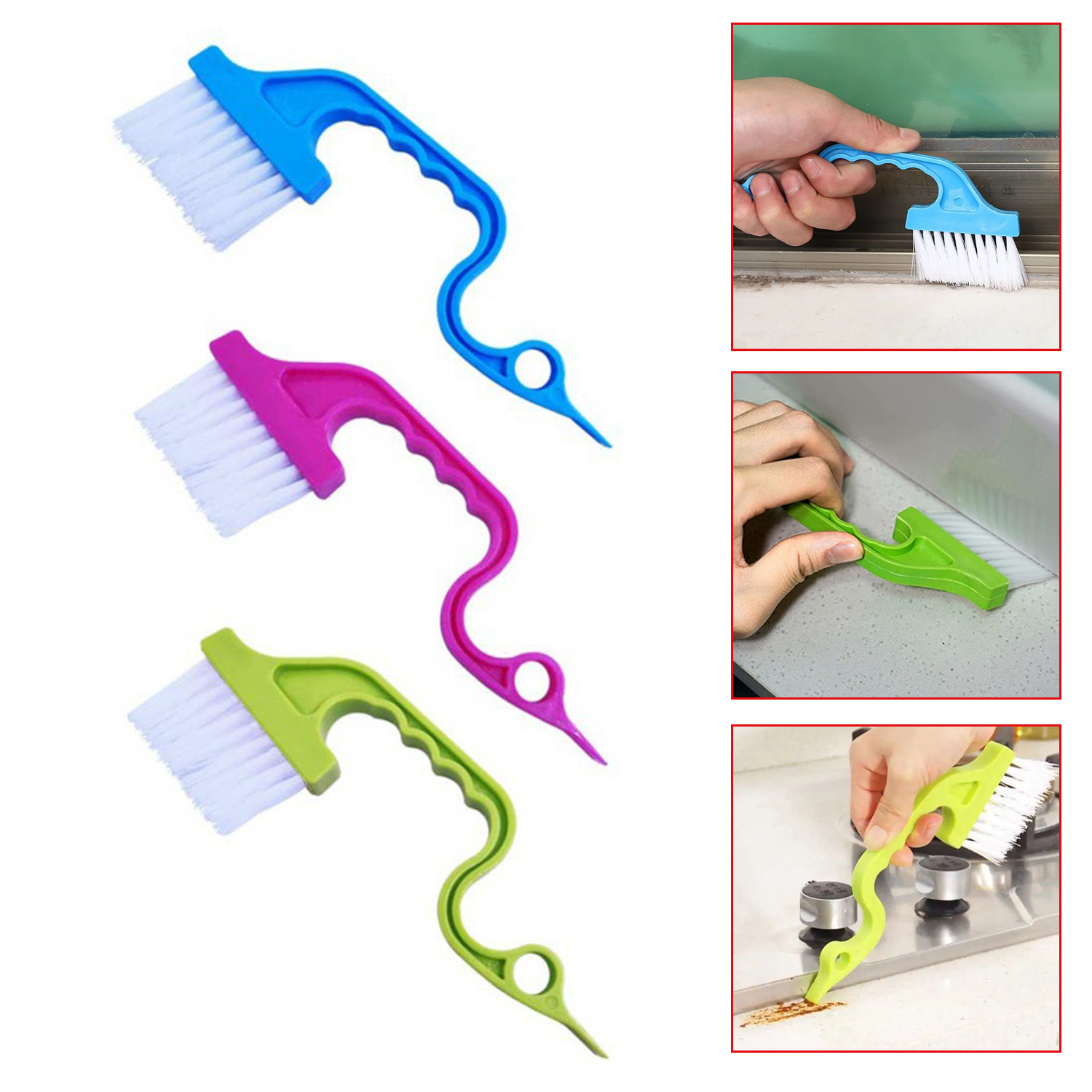 Window Cleaner Brush Household Groove Gap Cleaning Tools Microfiber Duster for Blind Baseboard