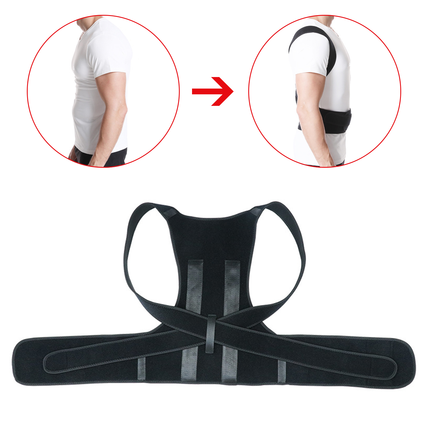Posture Corrector Back Posture Brace Clavicle Support Stop Slouching And Hunching Adjustable Back Trainer Unisex