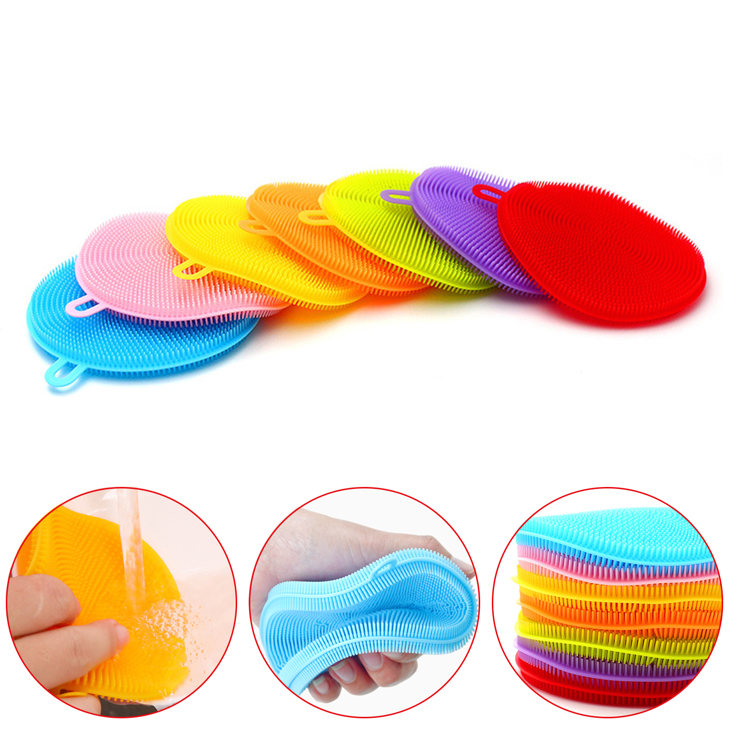 Wholesale Silicone Sponge Dish Bowl Scouring Pad Pot Pan Easy To Clean Wash Brush Magic Cleaning Brushes Dish Bowl Scouring Pad Pot Pan Easy To Clean Wash Brush Magic Cleaning Brushes