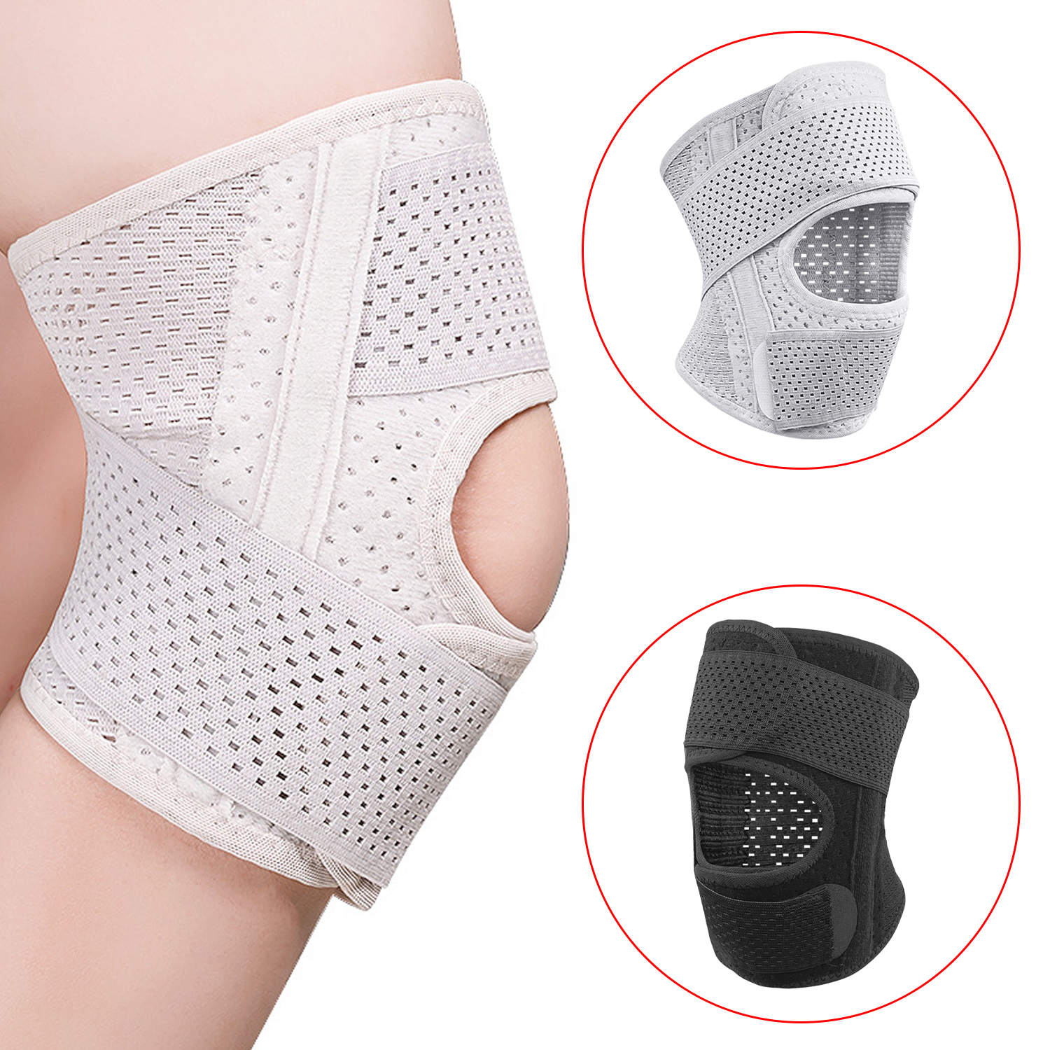 Wholesale Professional Knee Pad Fixed Meniscus Relief Joint Pain Breathable Knee Brace With Side Stabilizers For Cycling Knee Brace