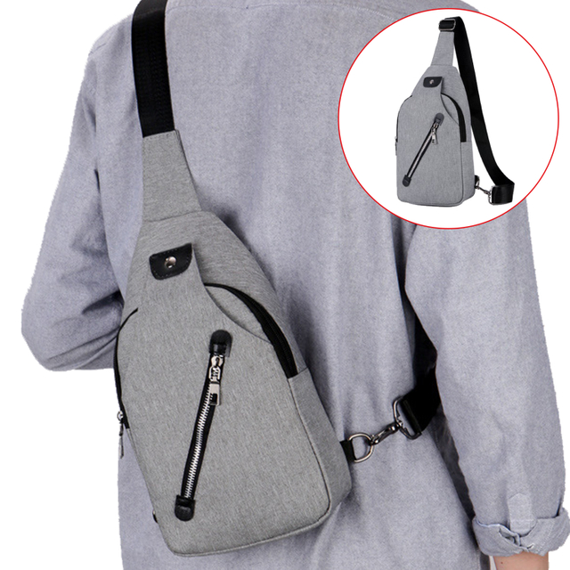 Men Chest Bags Waist Packs Sling Bag for Mans Crossbody Outdoor Sport Shoulder Chest Daily Picnic Canvas Pack Passport Bag