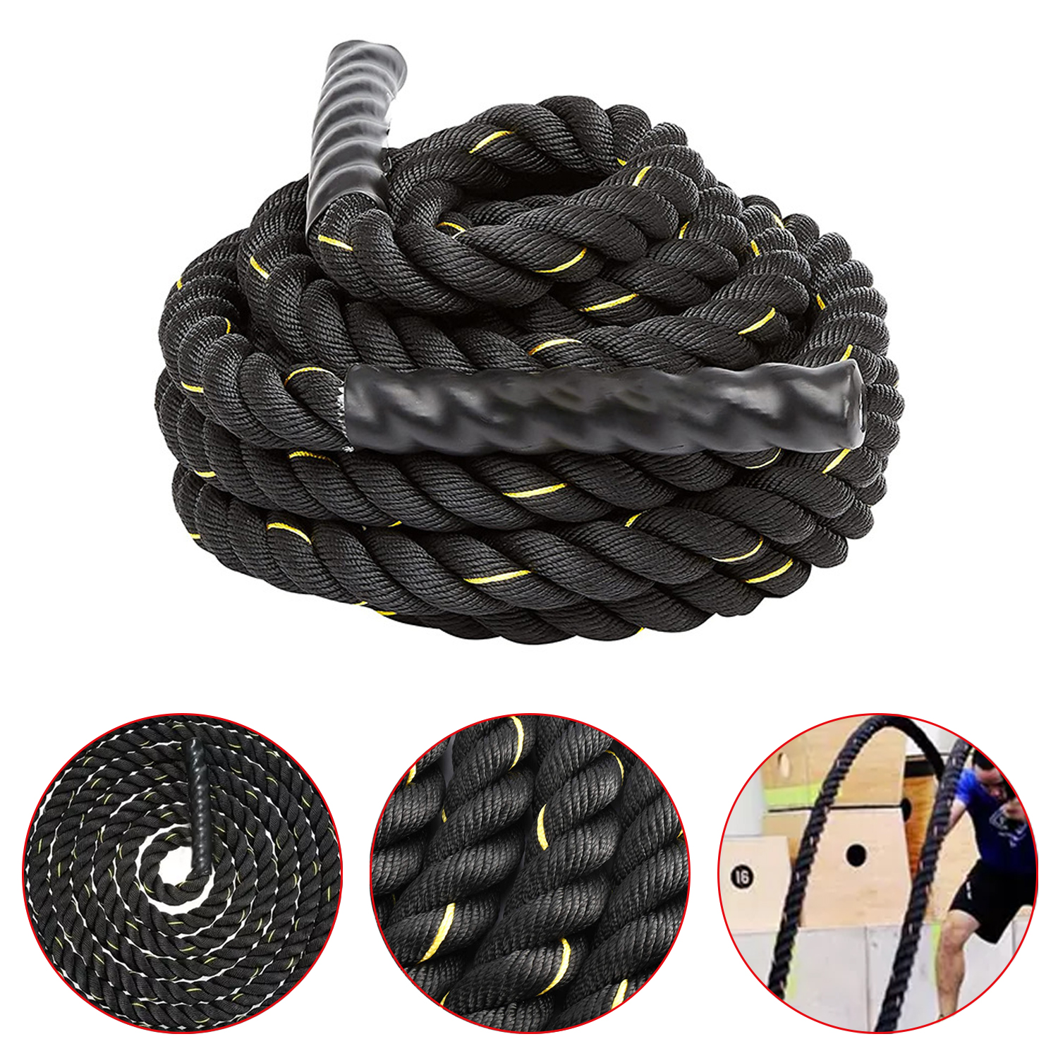 Heavy Weighted Skipping Ropes Home Fitness Workout Heavy Jump Rope Length 9m Diameter 25mm