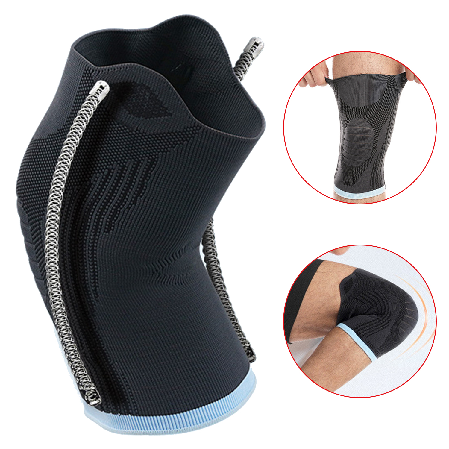 Knitted Knee Pads Sports Knee Pads Men And Women Fitness Running Basketball Outdoor Joint Protection Meniscus Support