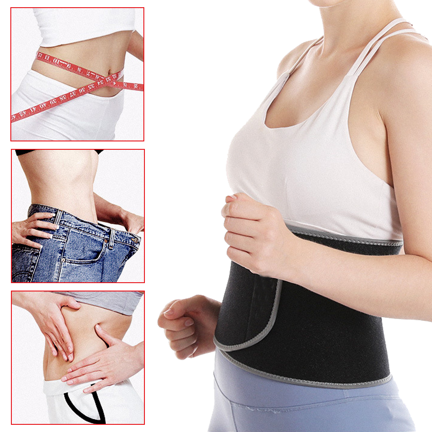 Waist Support Belt Silver Ion Sweating Belt Men And Women Fat Burning Thin Belly Sweating Abdominal Weight Loss Thin Sports Fitness Belt