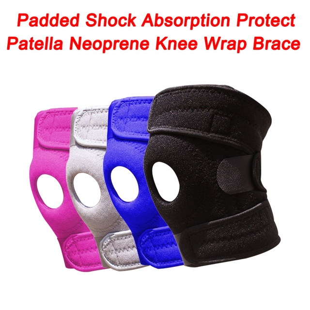 Shock Absorption Knee Pads EVA Padded Shock Absorption Protect Patella Neoprene Knee Wrap Brace