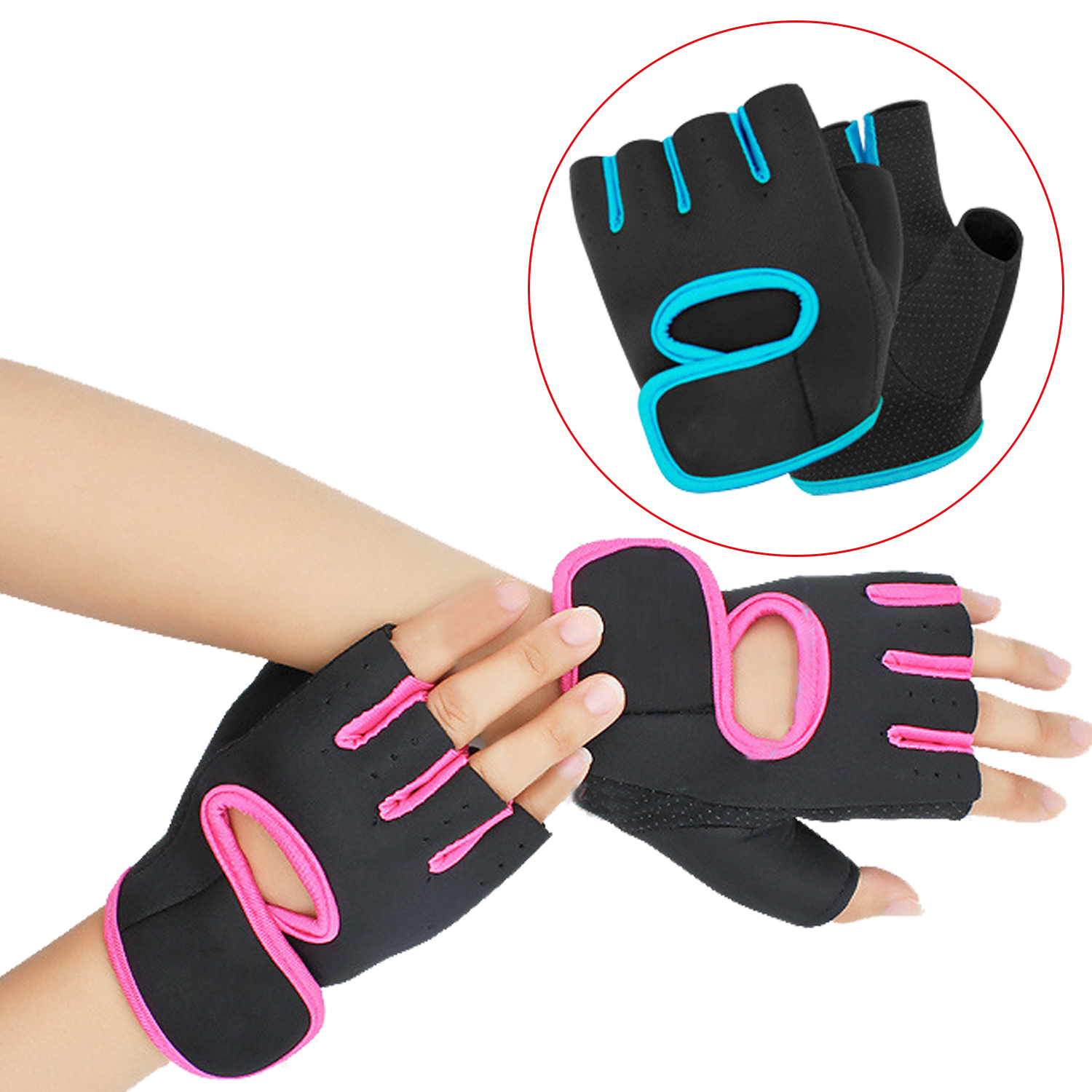 Training Fitness Gloves Adjustable Weight Training Weight Lifting Bodybuilding Fitness Gloves Gym Hand Gloves