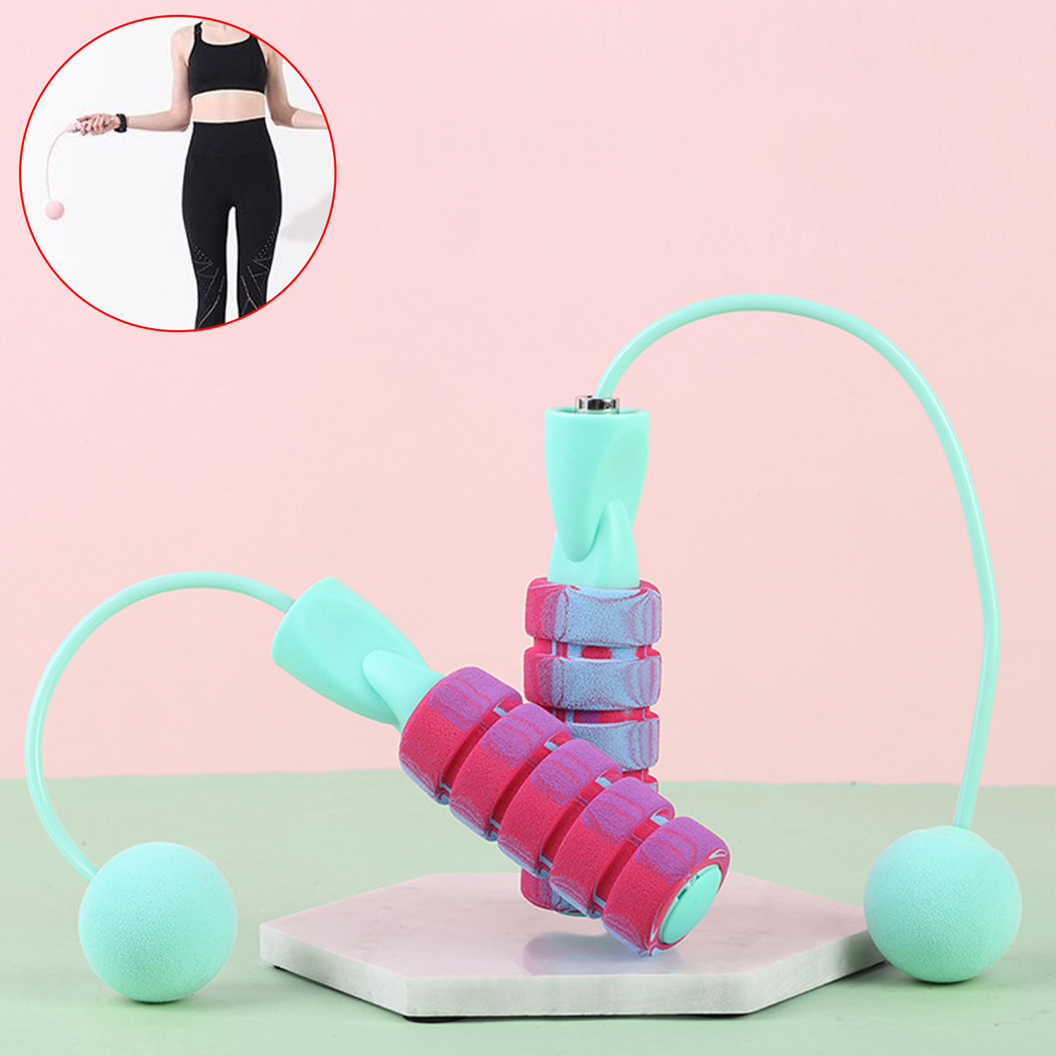Wireless Jump Rope Weighted Cordless Jump Rope Fitness PVC Cordless Speed Skipping Ropes