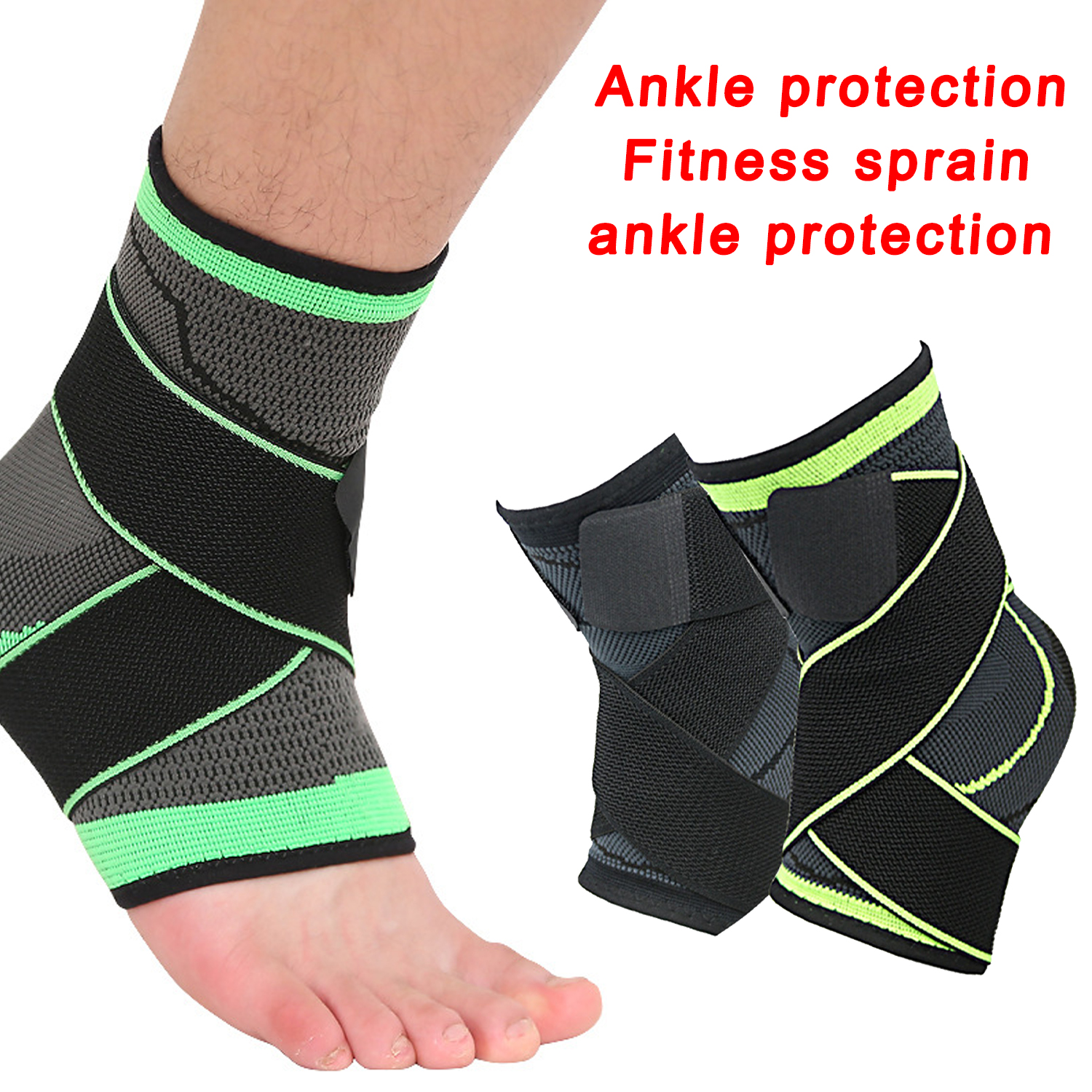 Breathable Knitted Straps Pressurized Ankle Protection Men's And Women's Professional Basketball Badminton Fitness Sprain Protection Ankle Protection
