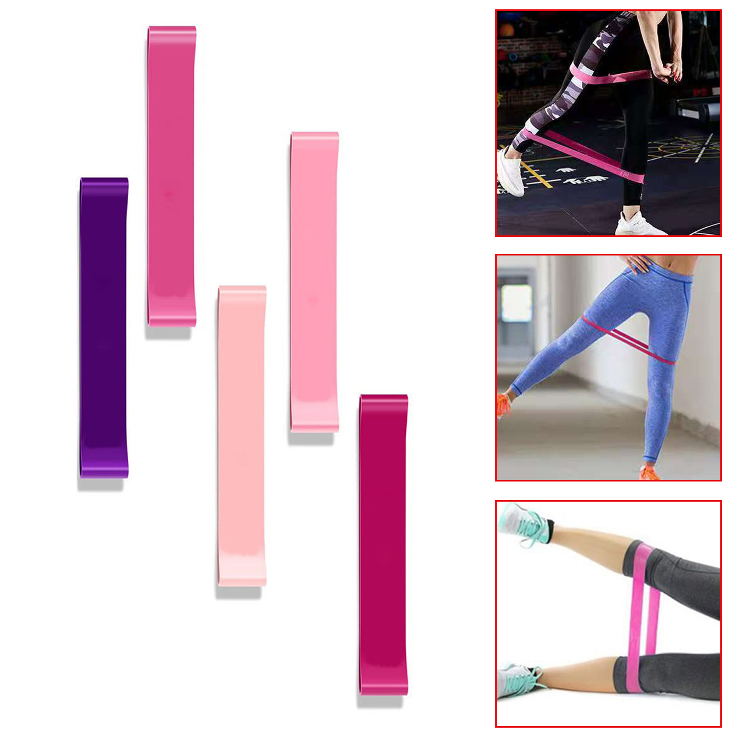 Fitness Expander Resistance Bands Yoga Gym Bands Resistance with 10LB-40LB Portable Fitness Workout Equipment Rubber 