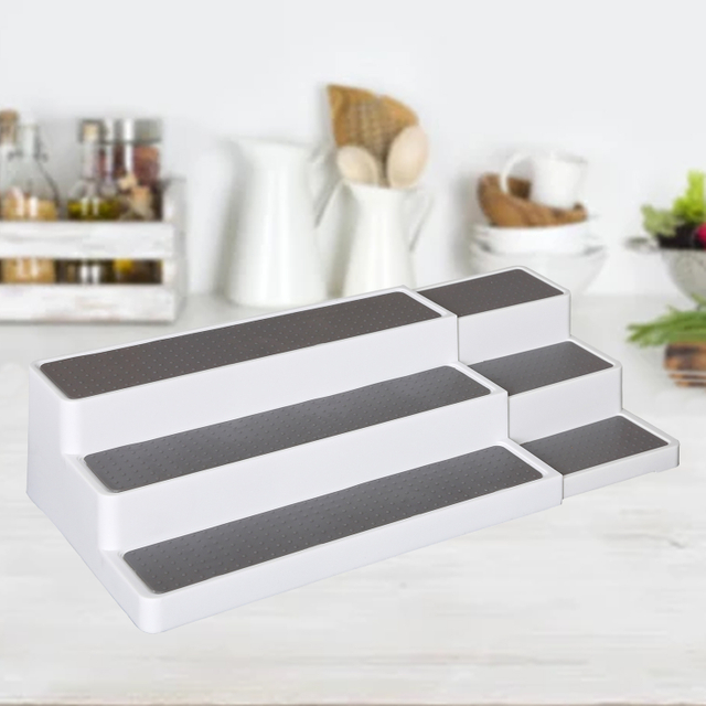 Seasoning Storage Rack Ladder Shape Extendable Spice Rack Portable Three-layer Seasoning Storage Holder Adjustable Organizers Home Kitchen Decor