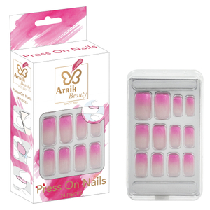 24-Piece Glue-On Fake Nails Set with Elegant Gift Box