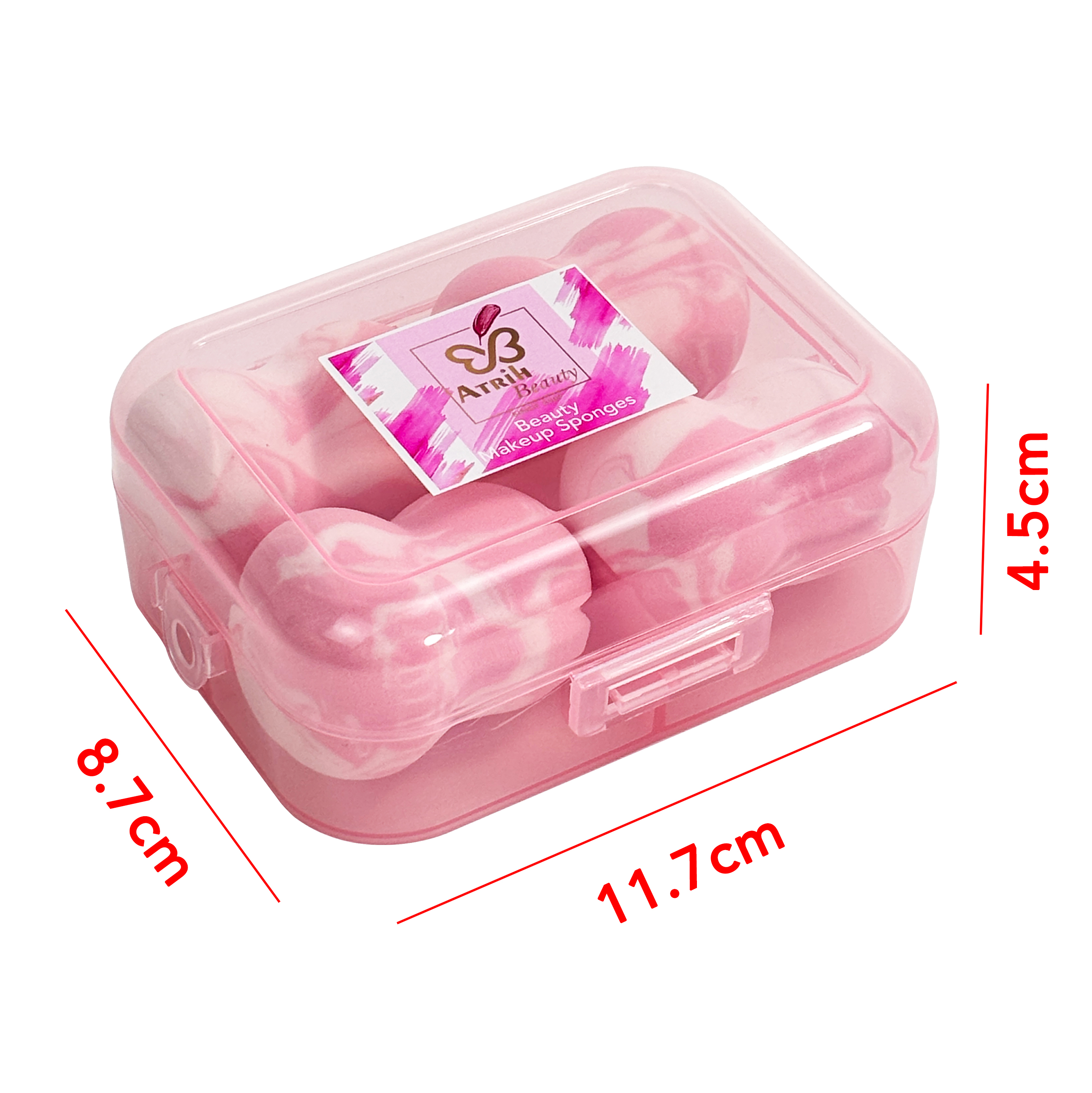 4 Makeup Sponges with 1 Storage Box