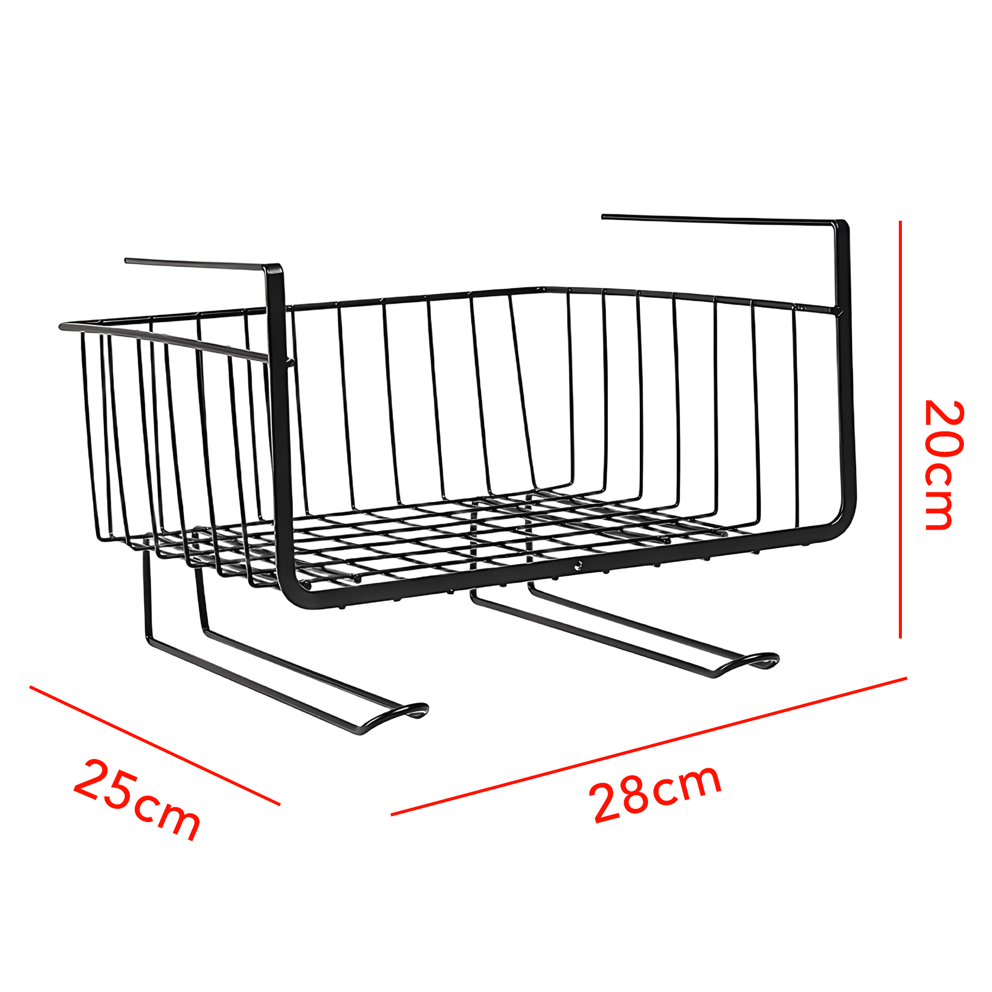 Black Metal Wire Storage Basket