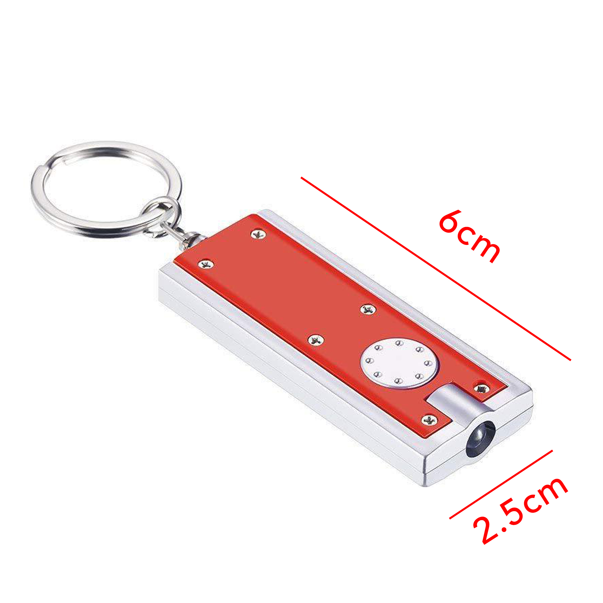 Rectangular Keychain Flashlight Multi-color Keyring Light