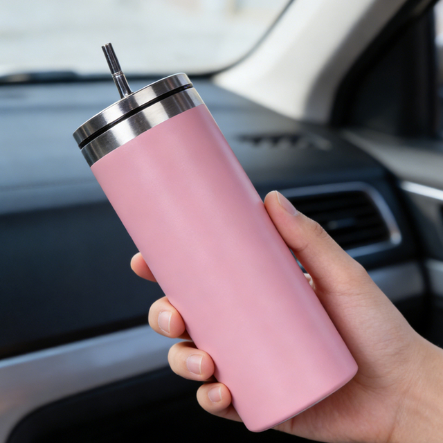 20oz Stainless Steel Straw Tumbler Custom Logo Insulated Drinkware