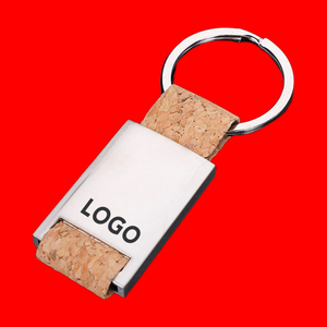 Cork And Metal Keychain Custom Logo Keychain