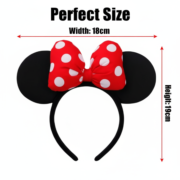 Minnie Mouse Polka Dot Headband Disney-themed Cosplay Headwear