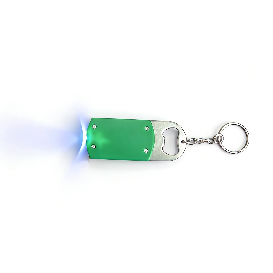 3-in-1 Multi-tool Keychain LED Light Bottle Opener Tape Measure Keychain