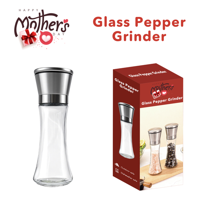 Glass Pepper Grinder Clear Glass Spice Grinder