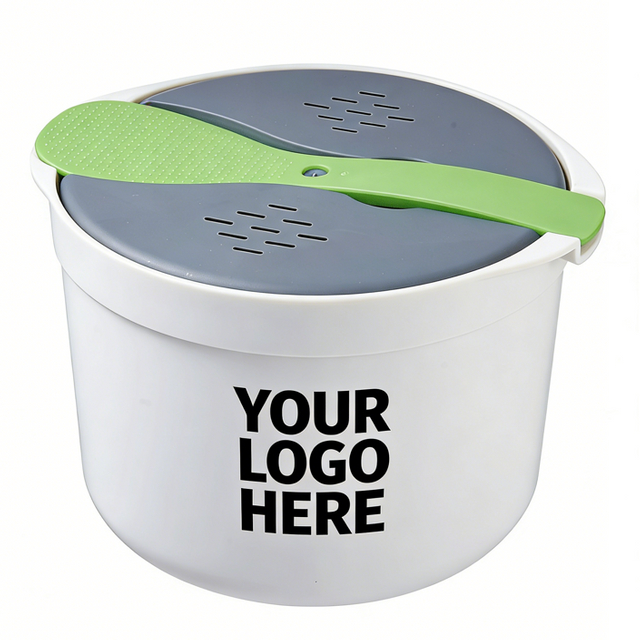 Microwave Rice Cooker with Lid & Spoon
