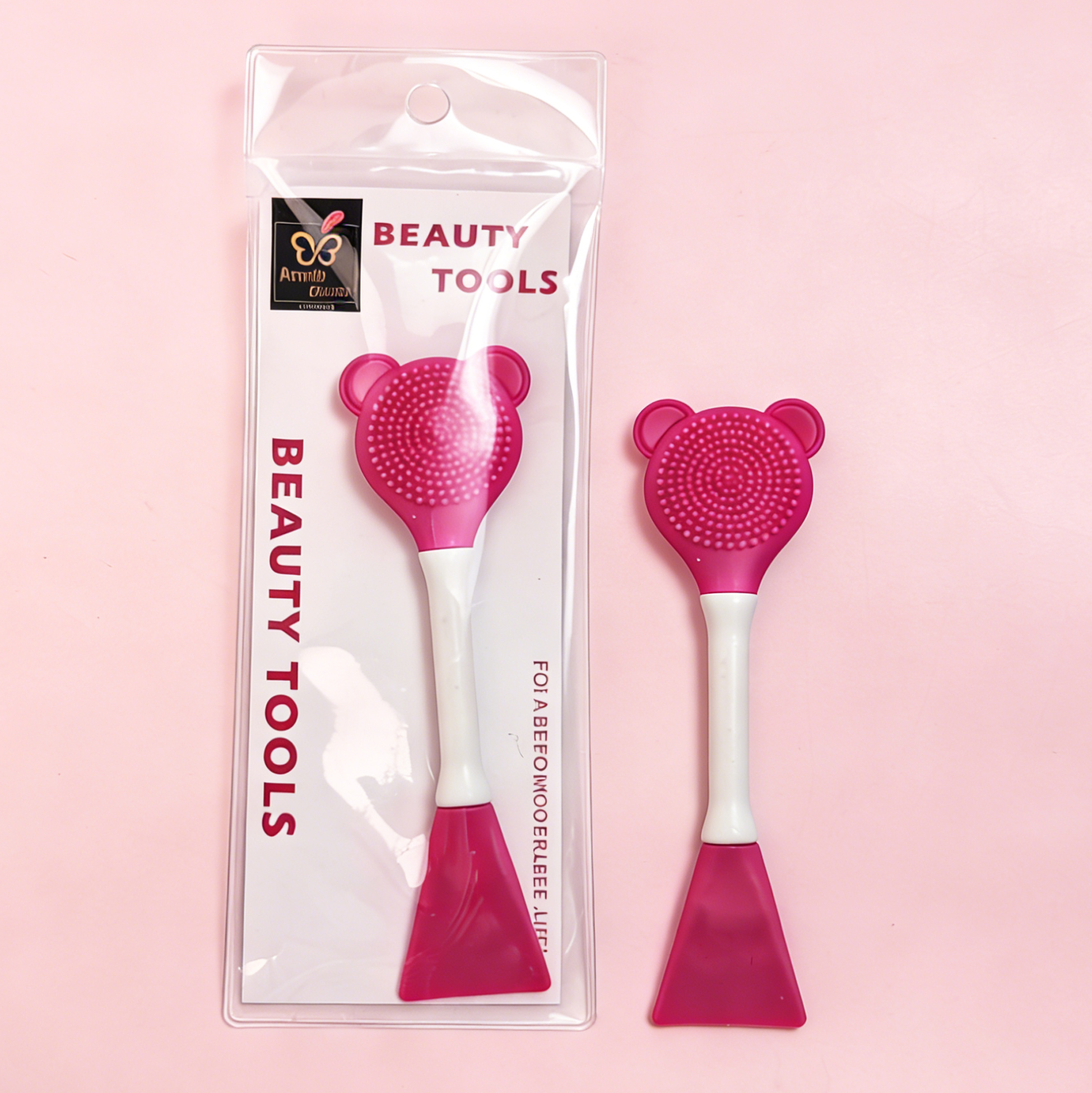 Cute Bear Ear Silicone Face Mask Brush