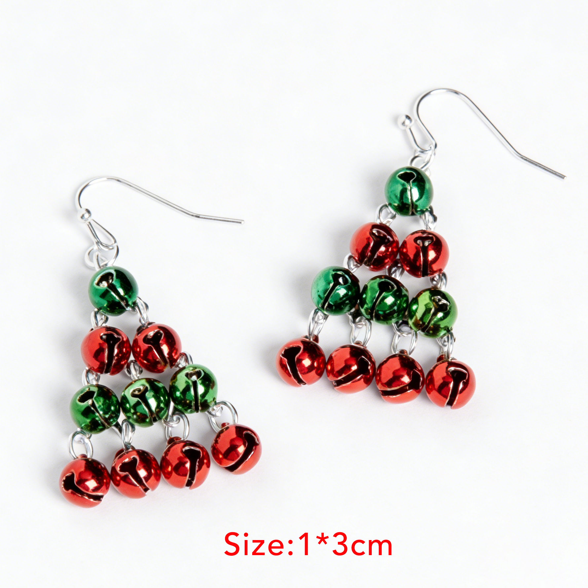 Christmas Tree Jingle Bell Earrings