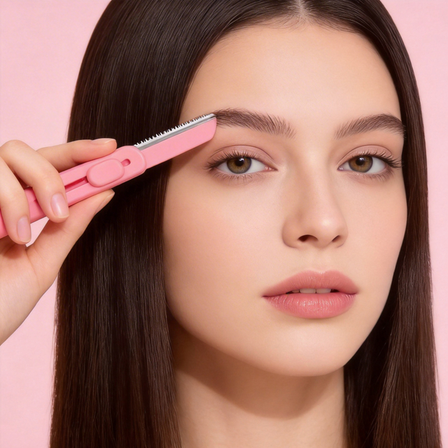 Retractable Push-Pull Eyebrow Razor for Women