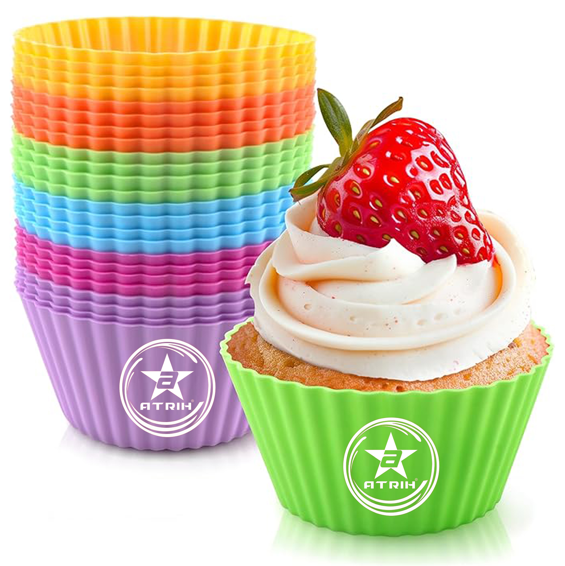 Set of 6 ATRIH Silicone Cupcake Liners
