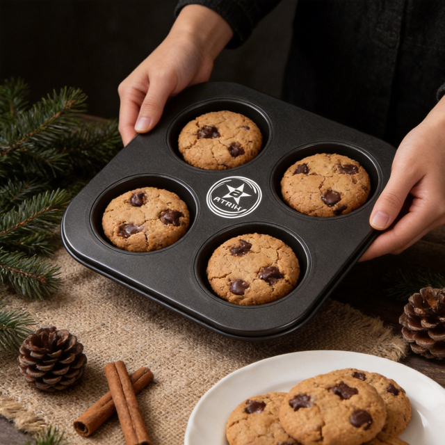 ATRIH 4-Cup Non-Stick Muffin Pan