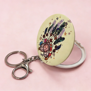Heart Dreamcatcher Print Compact Mirror